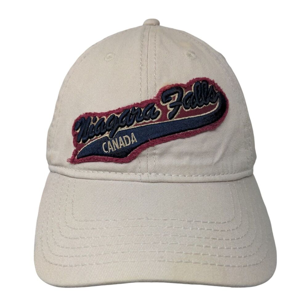Niagara Falls Canada Strapback Hat Tan OS Adjustable Embroidered Jacobson Hat
